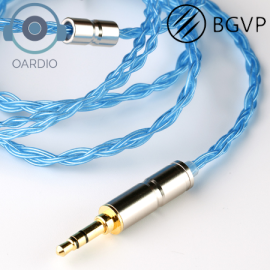 BGVP 5N Silver Plated OCC Crystal Copper MMCX to 3.5mm Blue Cable